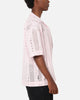 Saint Morta Crochet Button Up Shirt Pink