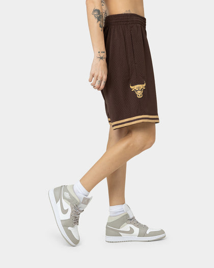 Mitchell & Ness Chicago Bulls Lux Brown Swingman Shorts Baroque Brown