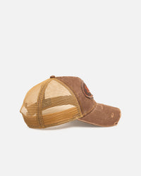 Von Dutch Oval Distressed Trucker Snapback Maroon