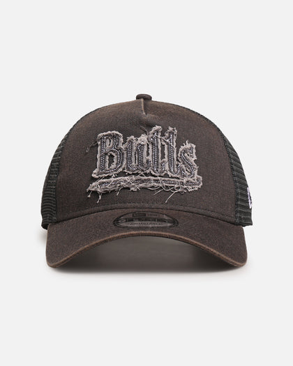 New Era Chicago Bulls 'Washed Fray' 9FORTY A-Frame Trucker Snapback Washed Grey