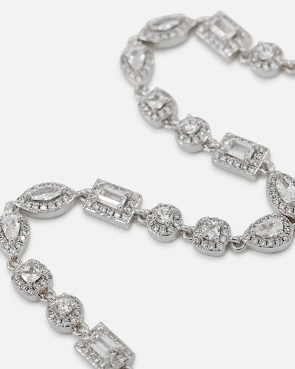 Saint Morta Iced Cluster Chain Iced White Gold