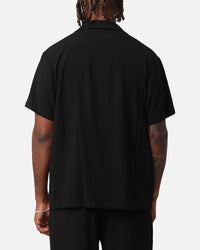 XXIII Desert Flower Linen Button Up Shirt Black