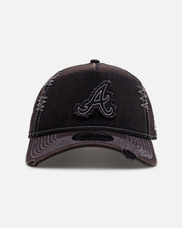 New Era Atlanta Braves 'Distressed And Worn' 9FORTY A-Frame Casual Strapback Navy