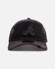 New Era Atlanta Braves 'Distressed And Worn' 9FORTY A-Frame Casual Strapback Navy