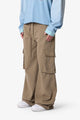 MNML Ultra Wide Twill Cargo Pants Olive
