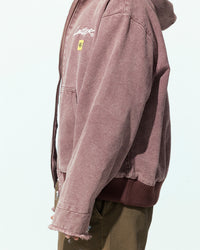 Loiter Workwear Zip Jacket Vintage Burgundy