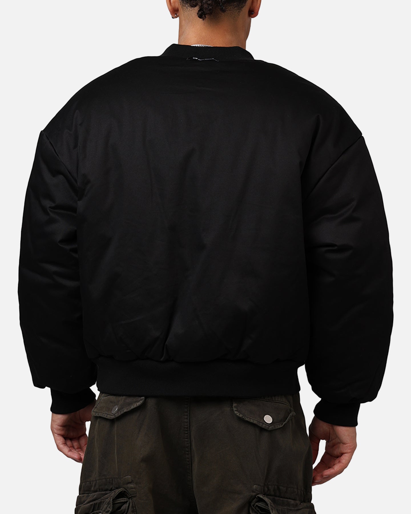 The Anti Order Oversized Cropped Bomber Jacket Black | Culture