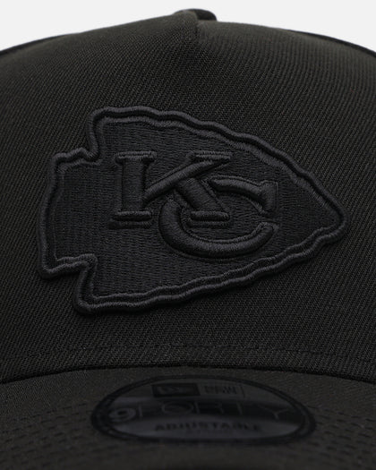 New Era Kansas City Chiefs 'Black on Black' 9FORTY A-Frame Snapback Black/Black