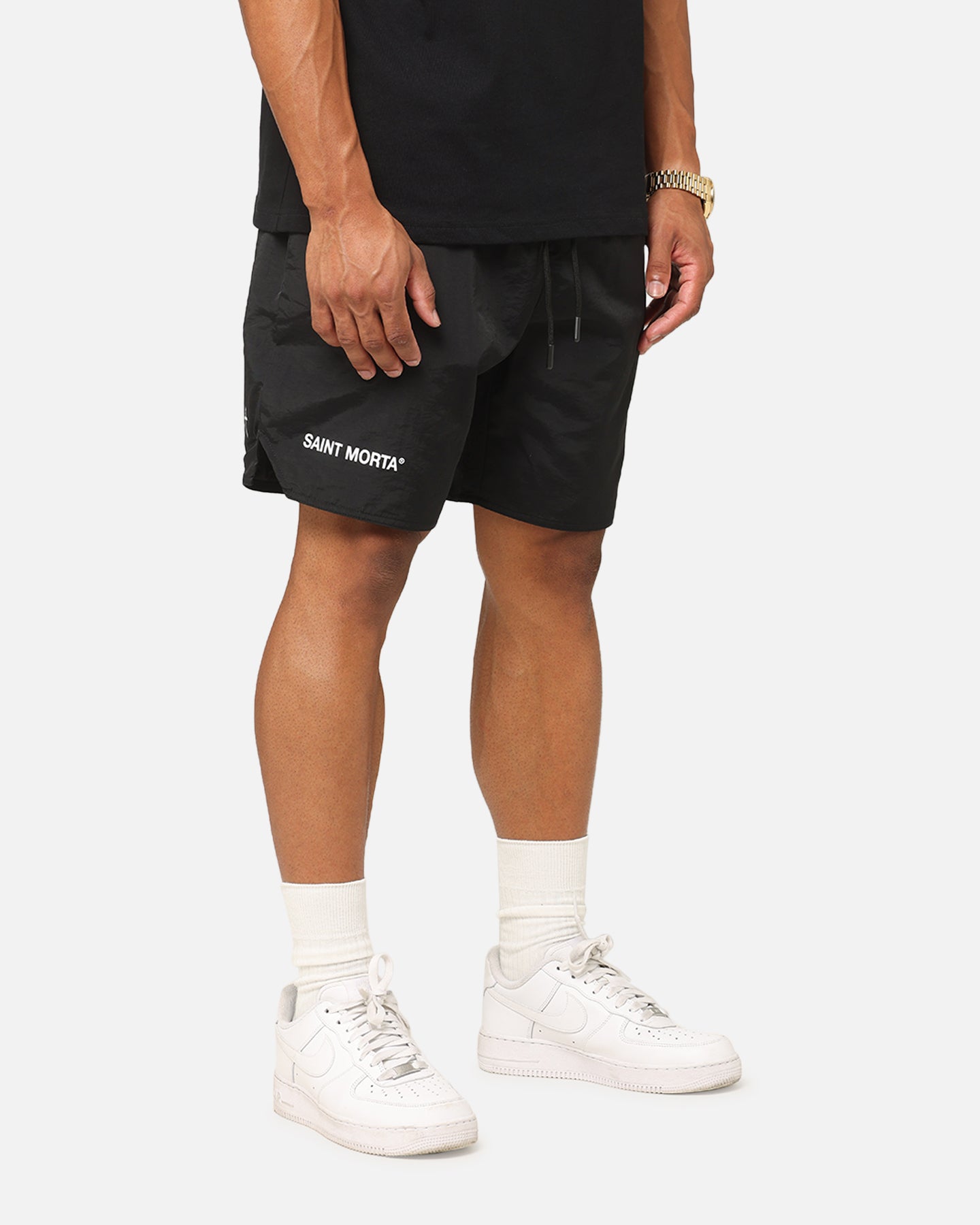 Saint Morta Official Nylon Shorts Black | Culture Kings US