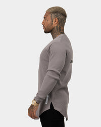 Saint Morta Icon Waffle Long Sleeve T-Shirt Grey/Black