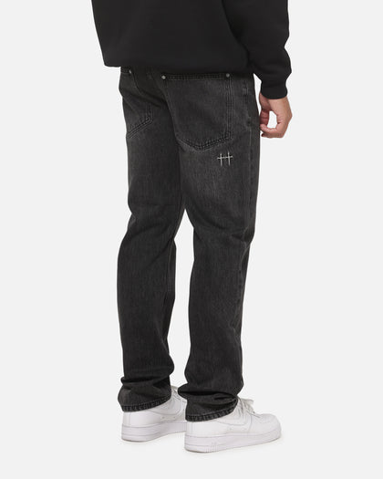 Saint Morta Verra Distressed Jeans Black Smoke Vintage