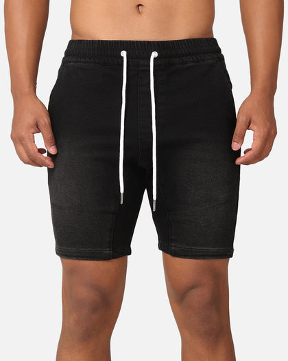 Saint Morta Correr Denim Shorts Washed Black