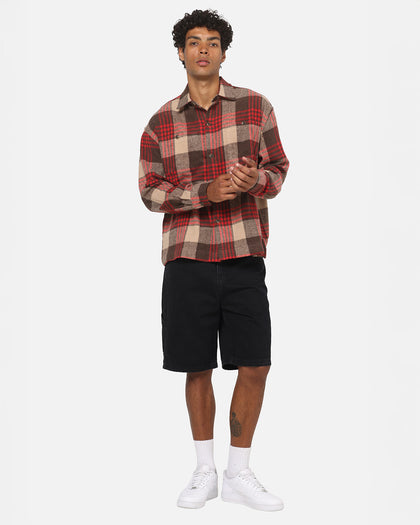 American Thrift Utility Flannel Shirt Brown/Red