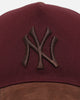 47 Brand New York Yankees 'Cherry Pie' Offside DT Snapback Dark Maroon