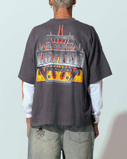 Loiter Motor Box T-Shirt Charcoal