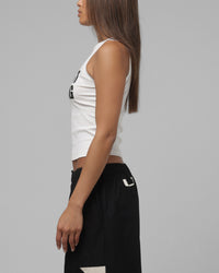 Loiter Women's Live Fast Die Young Rib Tank White