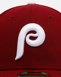 New Era Philadelphia Phillies 'Player Replica' 9FORTY M-Crown Snapback Burgundy