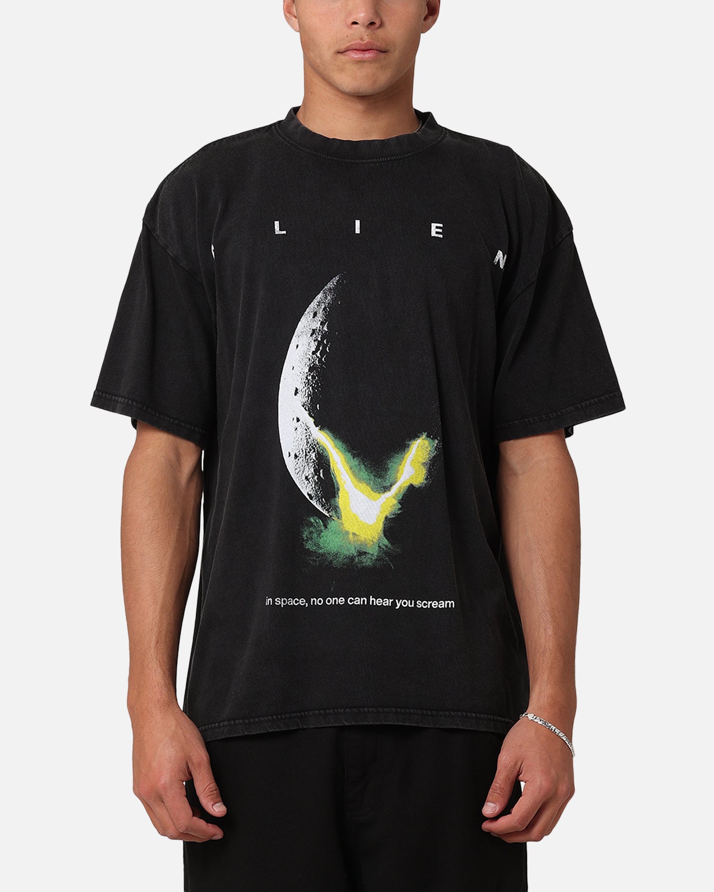 73Studio Alien Classic Vintage T-Shirt Black Acidwash | Culture