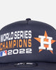 New Era Houston Astros 'Puff Print' Pre-Curved Golfer Trucker Snapback Navy