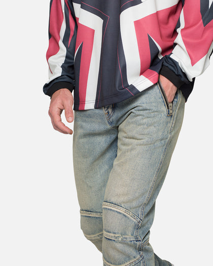 MNML D529 Moto Denim Jeans Vintage Blue