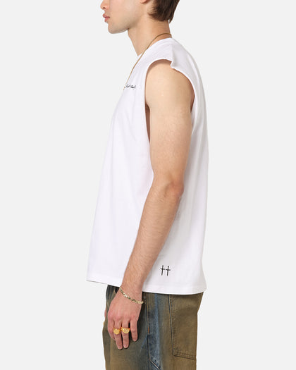 Saint Morta Scription Oversized Muscle T-Shirt White
