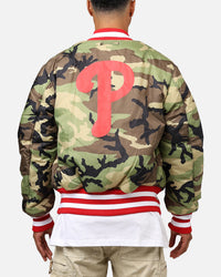 New Era X Alpha Series X MLB Philadelphia Phillies MA-1 Bomber Jacket Red