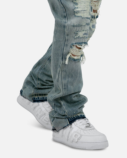 MNML B469 Flare Denim Jeans Blue