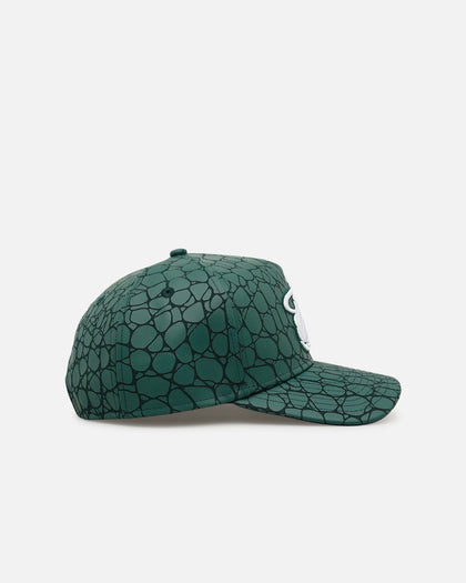 New Era Miami Heat 'Croc Skin 2.0' 9FORTY A-Frame Snapback Dark Green