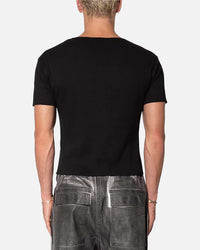 MNML Fitted Ribbed T-Shirt Black