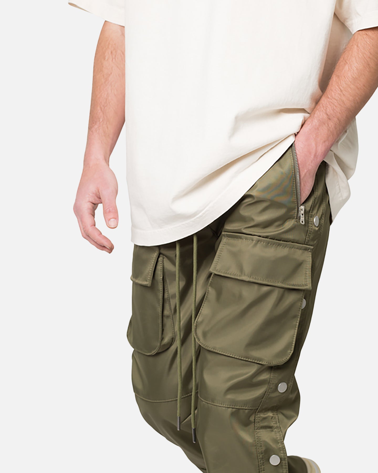 MNML Snap Front Cargo Pants Olive | Culture Kings US