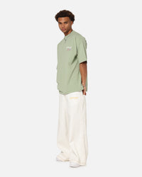 Ed Hardy Ultra Wide Leg Denim Jeans Off White/Yellow