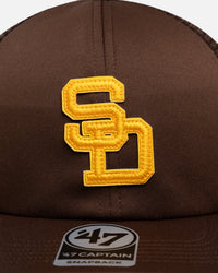 47 Brand San Diego Padres '47 Captain Vintage Trucker Snapback Brown