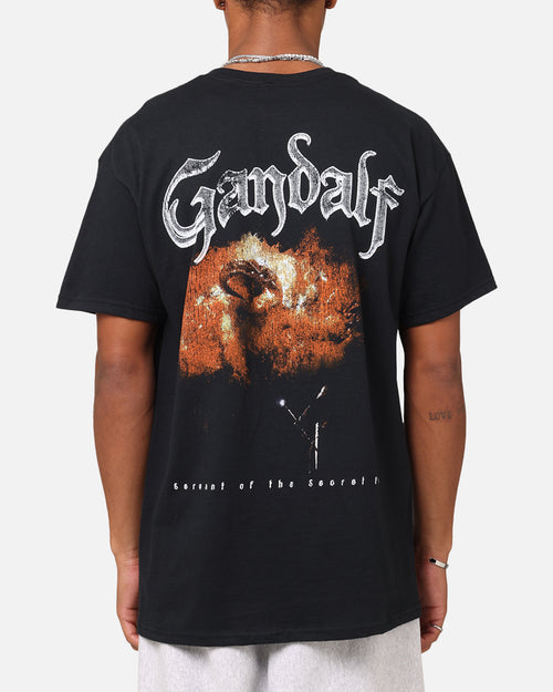 Goat Crew X Lord Of The Rings Gandalf Fire T-Shirt Black