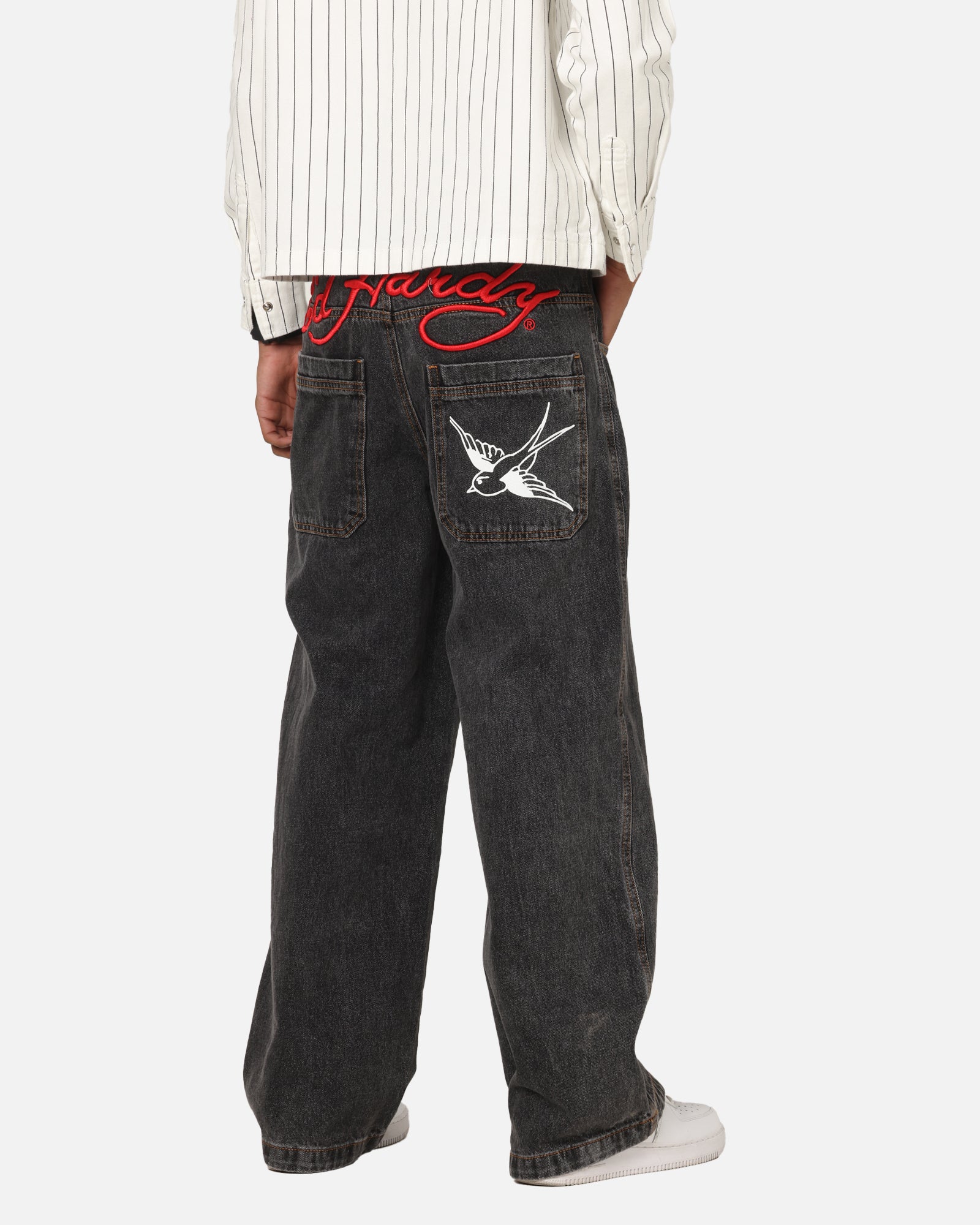 Ed Hardy Wide Leg Jeans Black | Culture Kings US