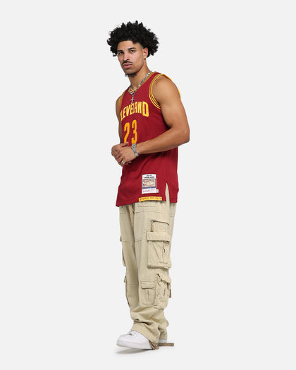 Mitchell & Ness Cleveland Cavaliers Lebron James 2015 Dark Jersey Burgundy