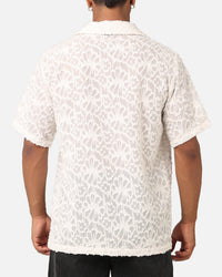 XXIII Sheer Daisy Button Up Shirt Off White