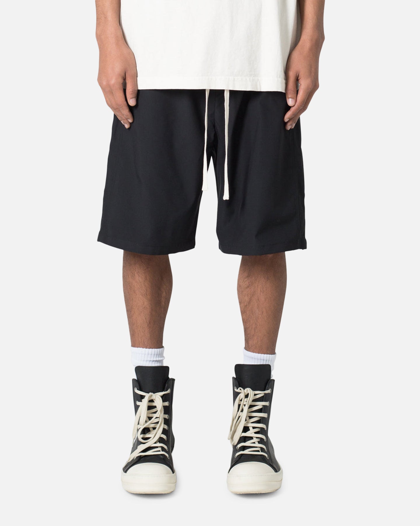 MNML Side Snap Nylon Shorts Black | Culture Kings US