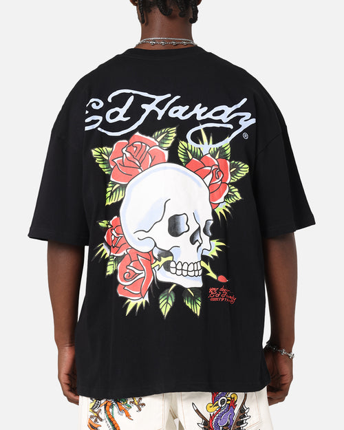 Ed Hardy Death & Bloom T-Shirt Black