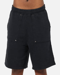 Carre Rivet Baggy Sweat Shorts Charcoal