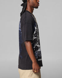 Loiter Dog Pound Vintage T-Shirt Black Acidwash