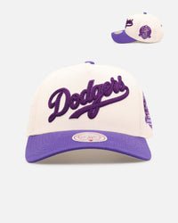 Mitchell & Ness Los Angeles Dodgers 'Chainstitch Wordmark' Pro Pinch Snapback Purple