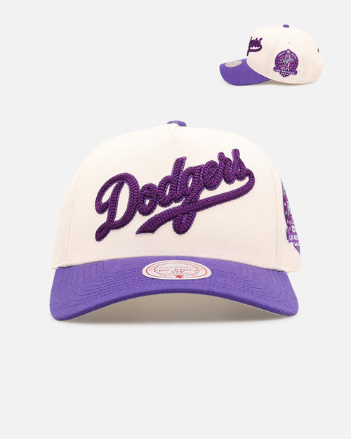 Mitchell & Ness Los Angeles Dodgers 'Chainstitch Wordmark' Pro Pinch Snapback Purple