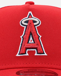 New Era Los Angeles Angels 'Team Color' 9FORTY A-Frame Trucker Snapback OTC