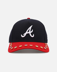 New Era Atlanta Braves 'Visor Embellishment' 9FORTY A-Frame Snapback Official Team Colors