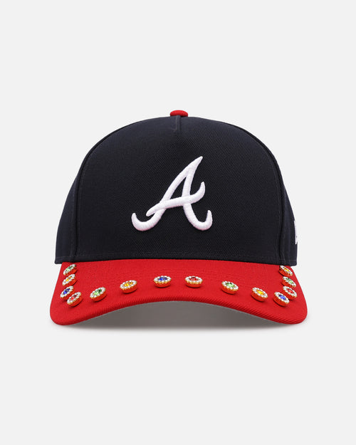 New Era Atlanta Braves 'Visor Embellishment' 9FORTY A-Frame Snapback Official Team Colors