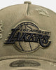 New Era Los Angeles Lakers 'Distressed Olive' 9FORTY A-Frame Snapback Olive