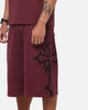 Ed Hardy Trinity Baggy Sweat Shorts Plum