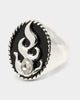 Wild For The Weekend Flame Signet Ring (Medium) Silver