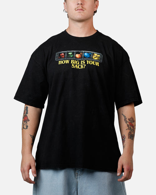 73Studio X World of Warcraft: How Big Is Your Sack T-Shirt Black Acidwash