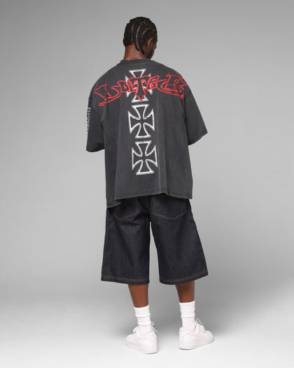 Loiter Hardcore Premium T-Shirt Washed Black